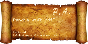 Pandia Aténé névjegykártya